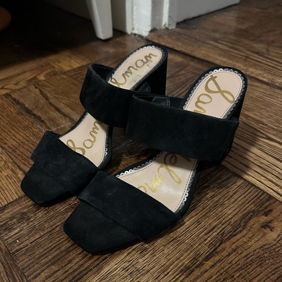 SAM EDELMAN SUEDE BLOCK HEEL - Picture 1 of 4